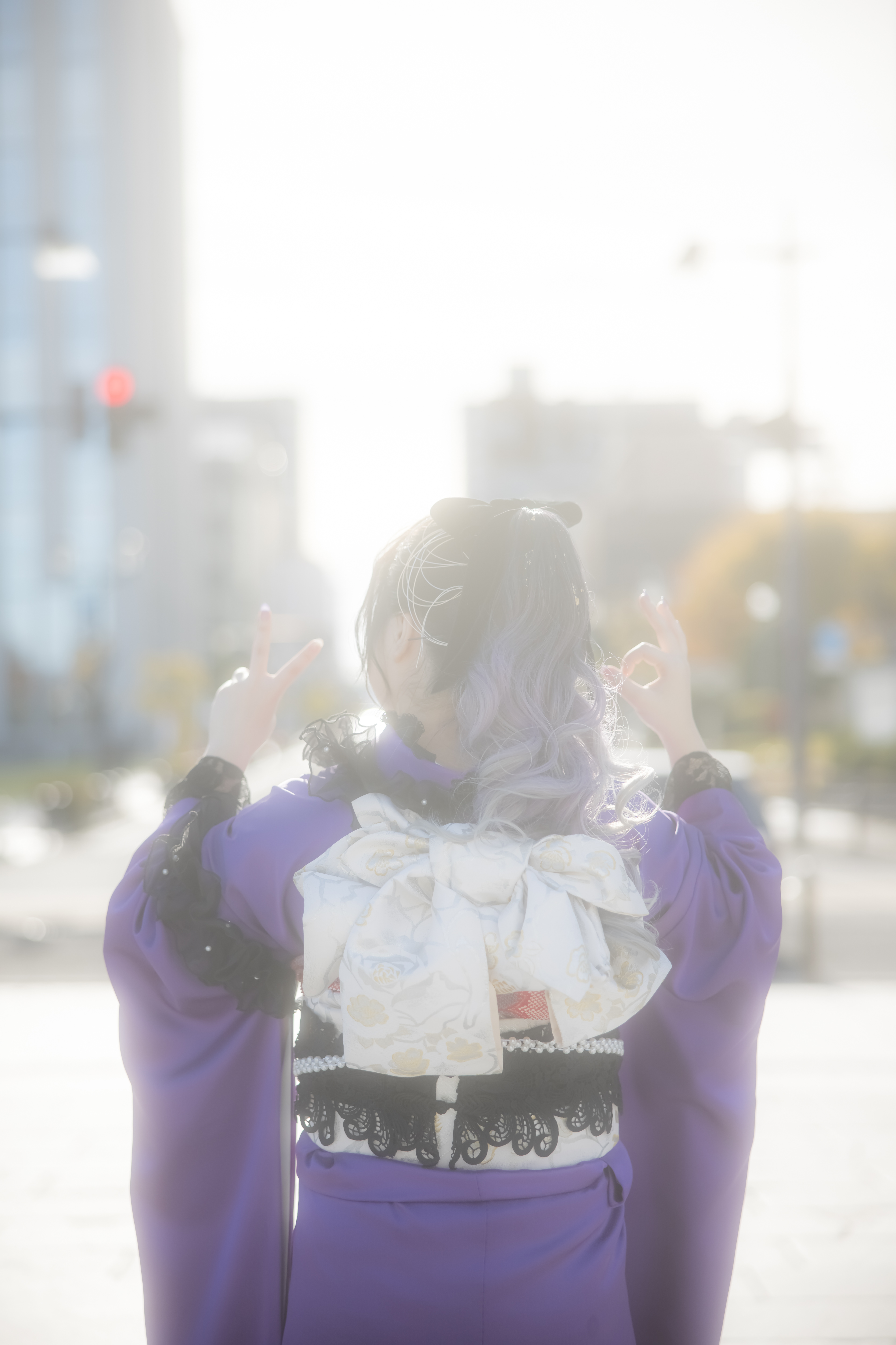 ふわふわな雰囲気の振袖写真
